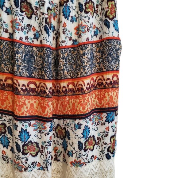 Vanity Long Lace Floral Maxi Hippie Festival Boho Skirt XS - Picture 6 of 10